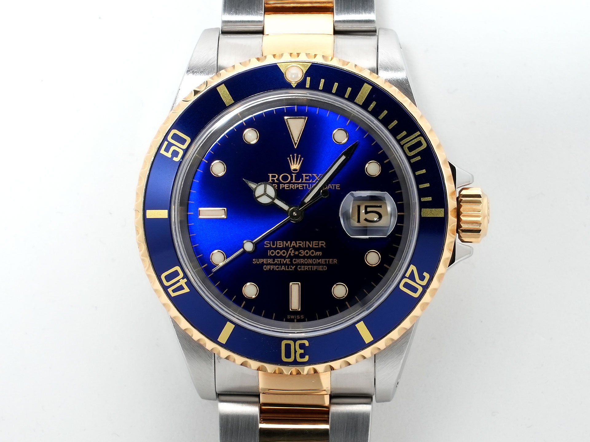ロレックス サブマリーナー デイト Ref.16613 ステンレススチール/イエローゴールド ブルー文字盤 中古 oq2ssh44