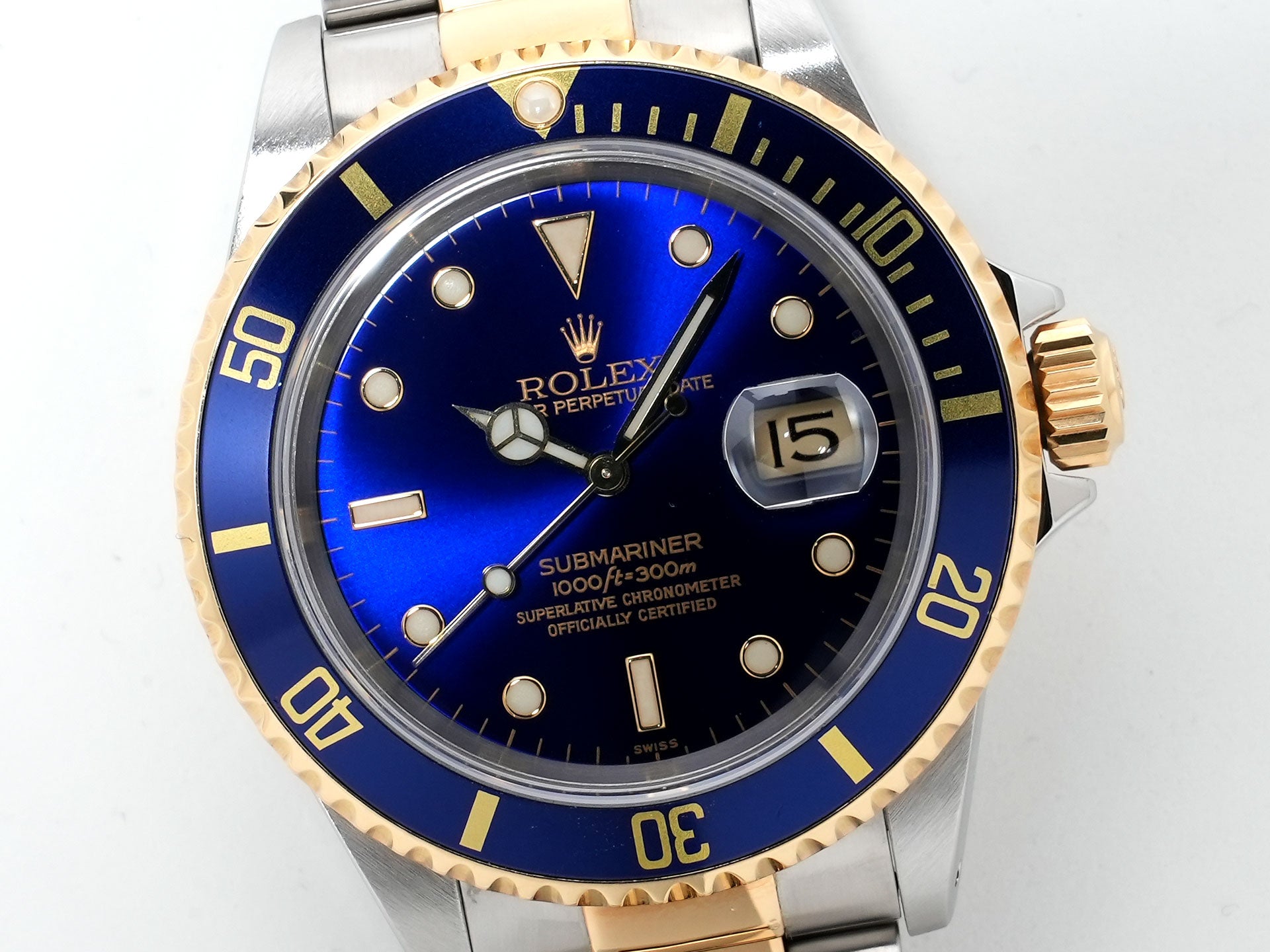 ロレックス サブマリーナー デイト Ref.16613 ステンレススチール/イエローゴールド ブルー文字盤 中古 oq2ssh44