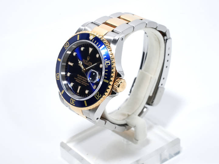 ロレックス サブマリーナー デイト Ref.16613 ステンレススチール/イエローゴールド ブルー文字盤 中古 oq2ssh44