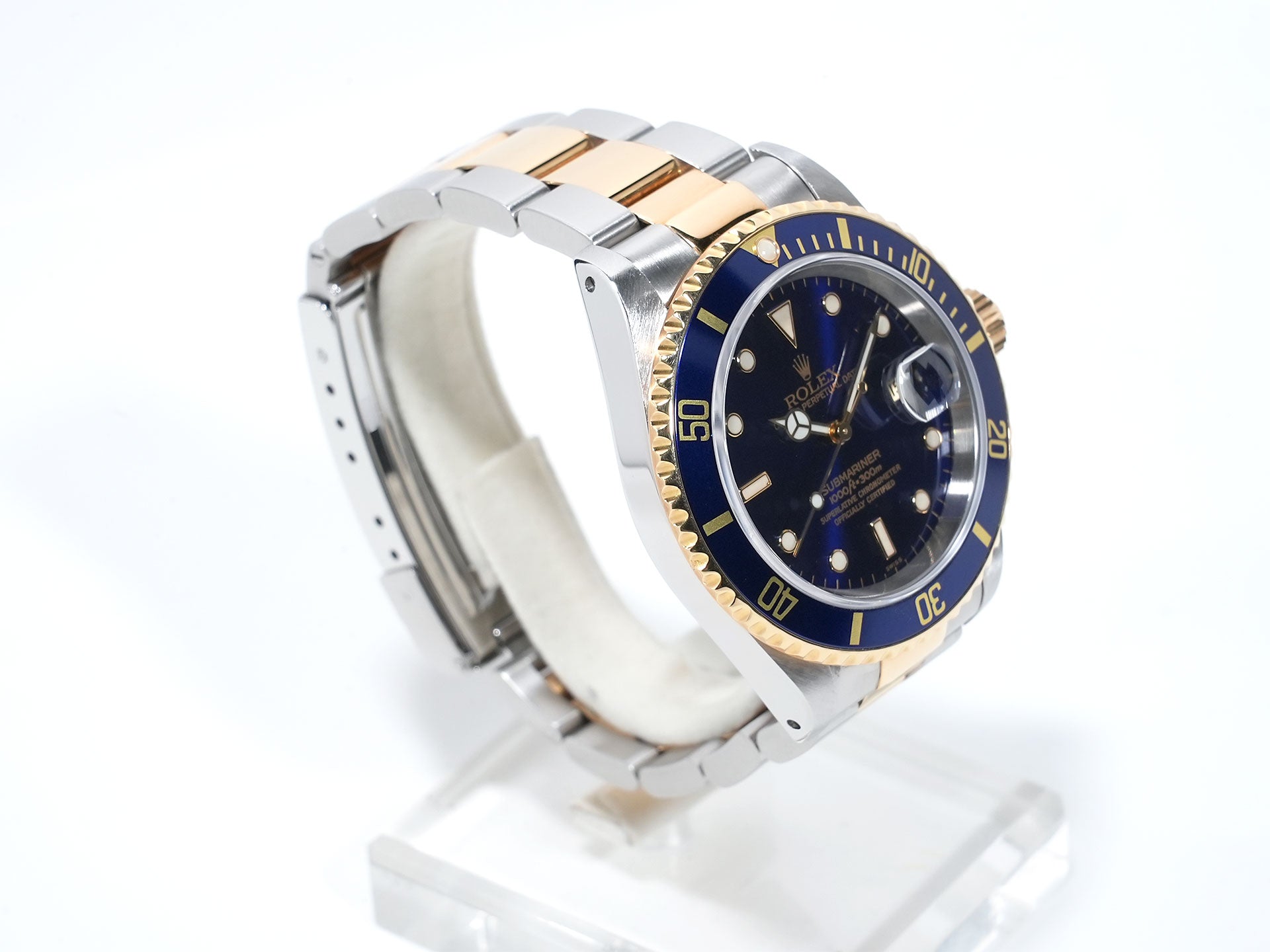 ロレックス サブマリーナー デイト Ref.16613 ステンレススチール/イエローゴールド ブルー文字盤 中古 oq2ssh44