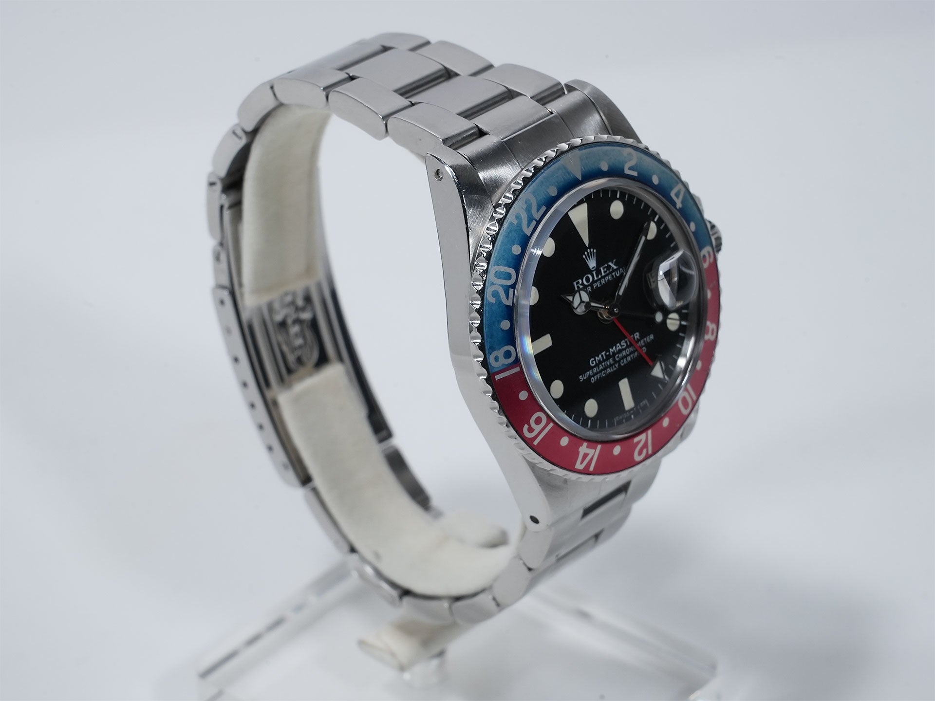 ロレックス GMTマスター Ref.1675 ステンレススチール ブラック文字盤 オイスターブレスレット 中古 qujicc3s