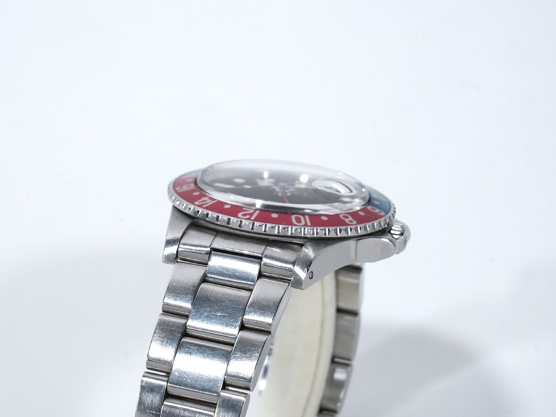 ロレックス GMTマスター Ref.1675 ステンレススチール ブラック文字盤 オイスターブレスレット 中古 qujicc3s