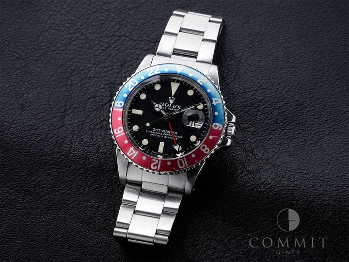 ロレックス GMTマスター Ref.1675 ステンレススチール ブラック文字盤 オイスターブレスレット 中古 qujicc3s