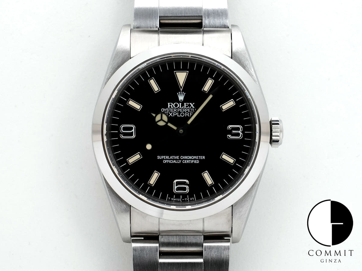 ロレックス エクスプローラーI Ref.14270 ステンレススチール ブラック文字盤 オイスターブレスレット 中古 97s8crjs