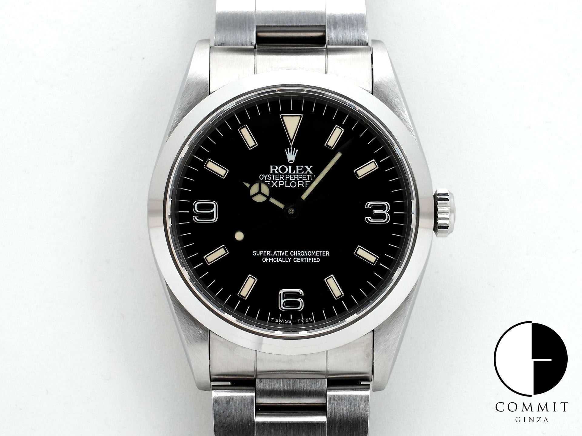 ロレックス エクスプローラーI Ref.14270 ステンレススチール ブラック文字盤 オイスターブレスレット 中古 97s8crjs