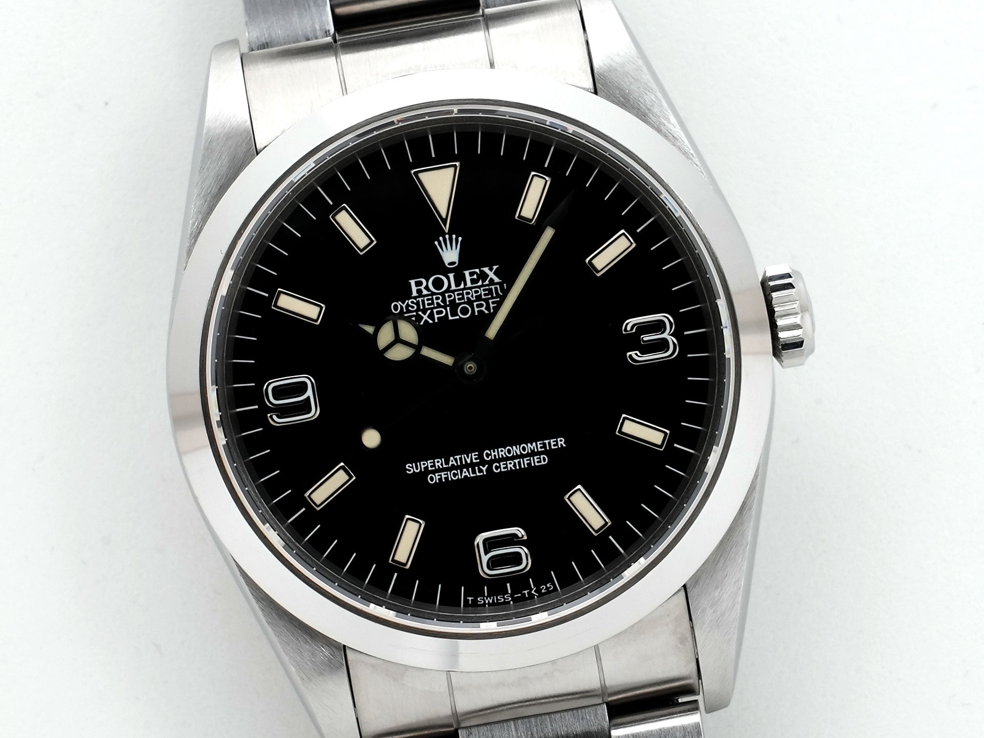 ロレックス エクスプローラーI Ref.14270 ステンレススチール ブラック文字盤 オイスターブレスレット 中古 97s8crjs