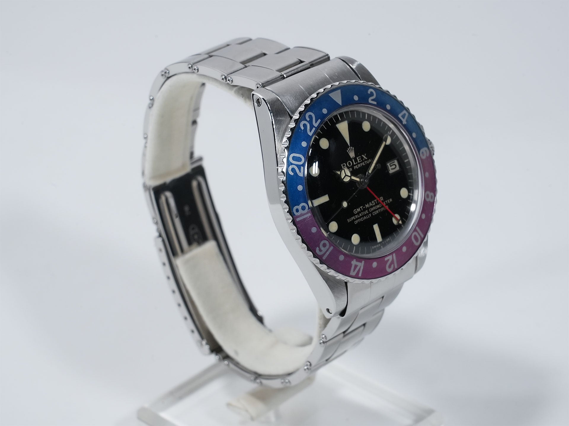 ロレックス GMTマスター Ref.1675 ステンレススチール ブラック文字盤 オイスターブレスレット 中古 ty7y9395