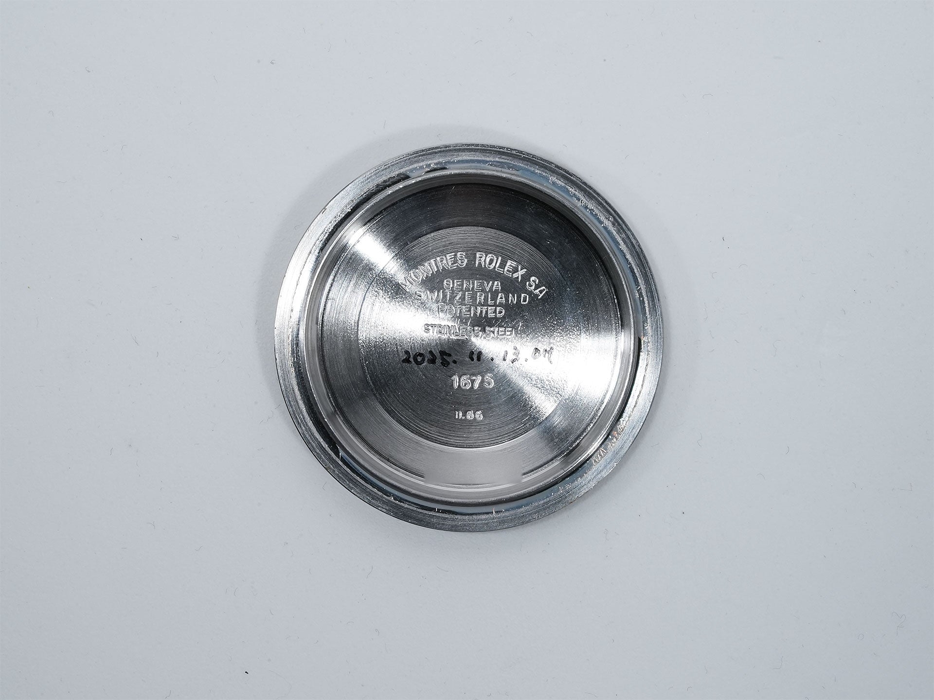 ロレックス GMTマスター Ref.1675 ステンレススチール ブラック文字盤 オイスターブレスレット 中古 ty7y9395