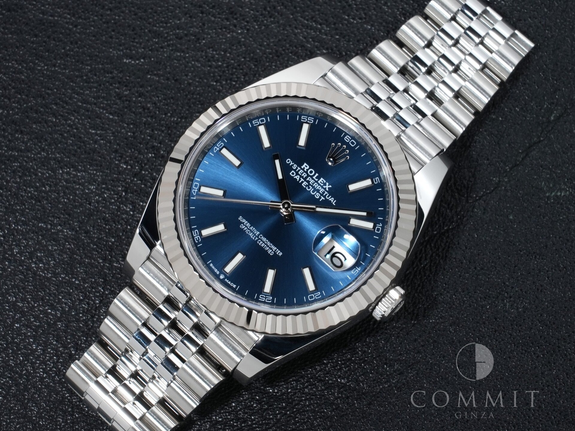 ロレックス デイトジャスト41 Ref.126334 ステンレススチール/ホワイトゴールド ブライトブルー文字盤 ジュビリーブレスレット 美品 7nb86vqm