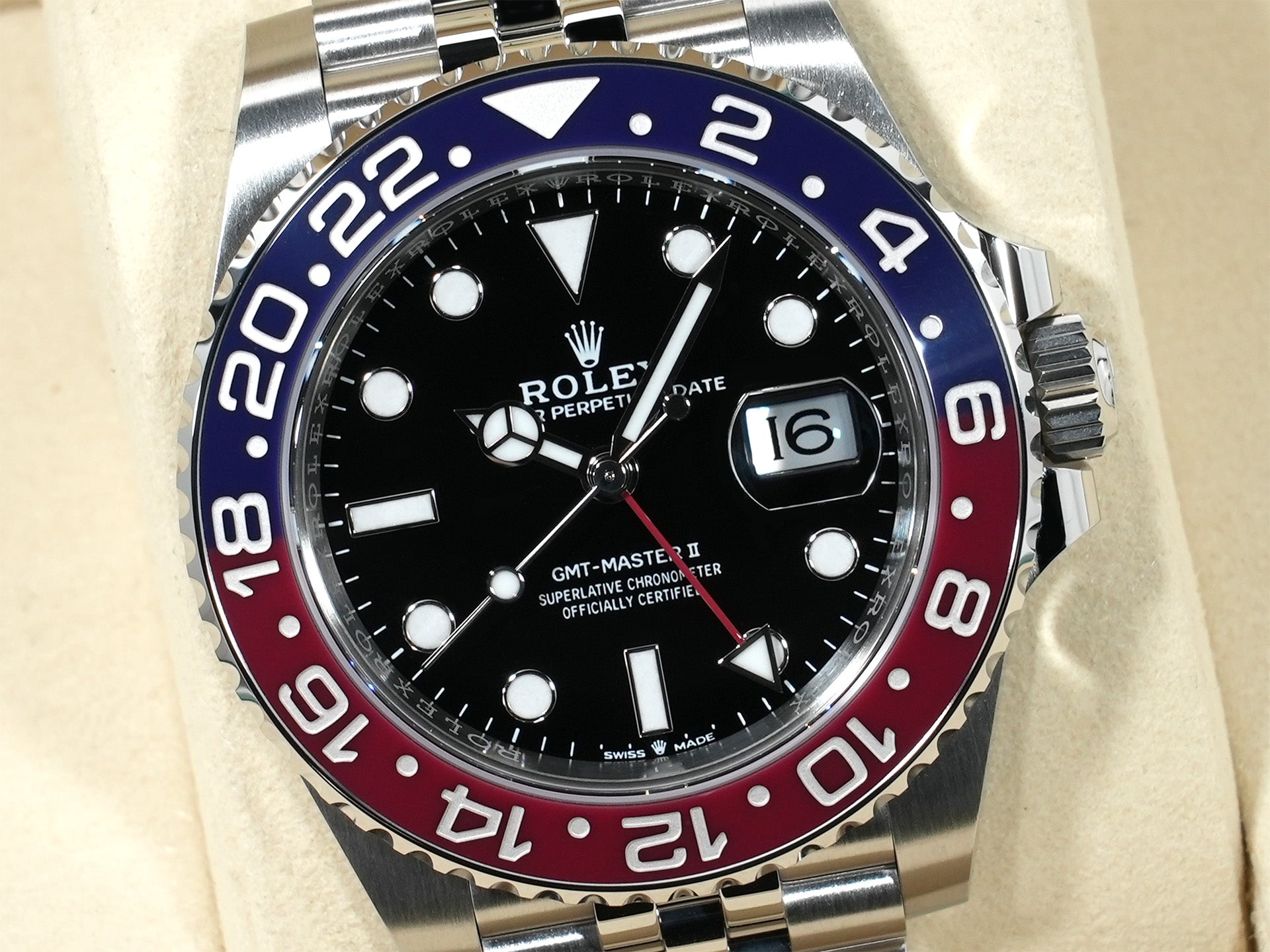 ロレックス GMTマスターII Ref.126710BLRO ステンレススチール ブラック文字盤 ジュビリーブレスレット 未使用 eo2j4tdq
