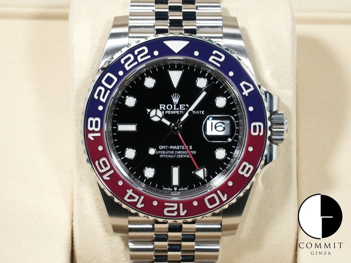 ロレックス GMTマスターII Ref.126710BLRO ステンレススチール ブラック文字盤 ジュビリーブレスレット 未使用 fbyriqun