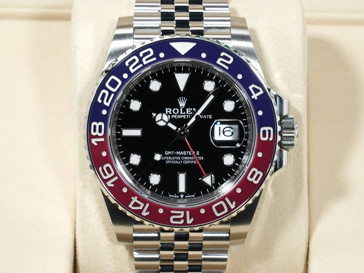 ロレックス GMTマスターII Ref.126710BLRO ステンレススチール ブラック文字盤 ジュビリーブレスレット 未使用 fbyriqun