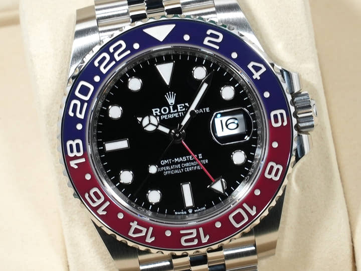 ロレックス GMTマスターII Ref.126710BLRO ステンレススチール ブラック文字盤 ジュビリーブレスレット 未使用 fbyriqun