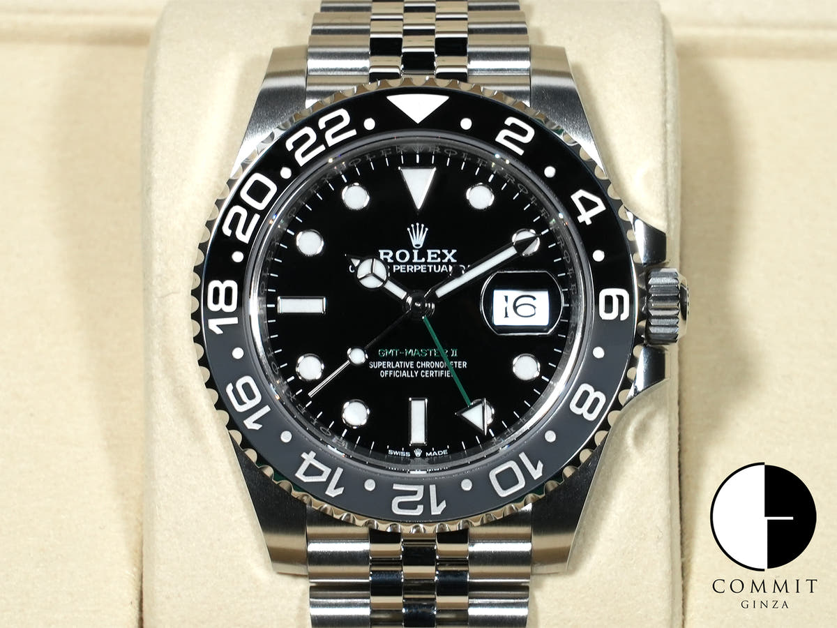 ロレックス GMTマスターII Ref.126710GRNR ステンレススチール ブラック文字盤 ジュビリーブレスレット 未使用 o7h2p9sb