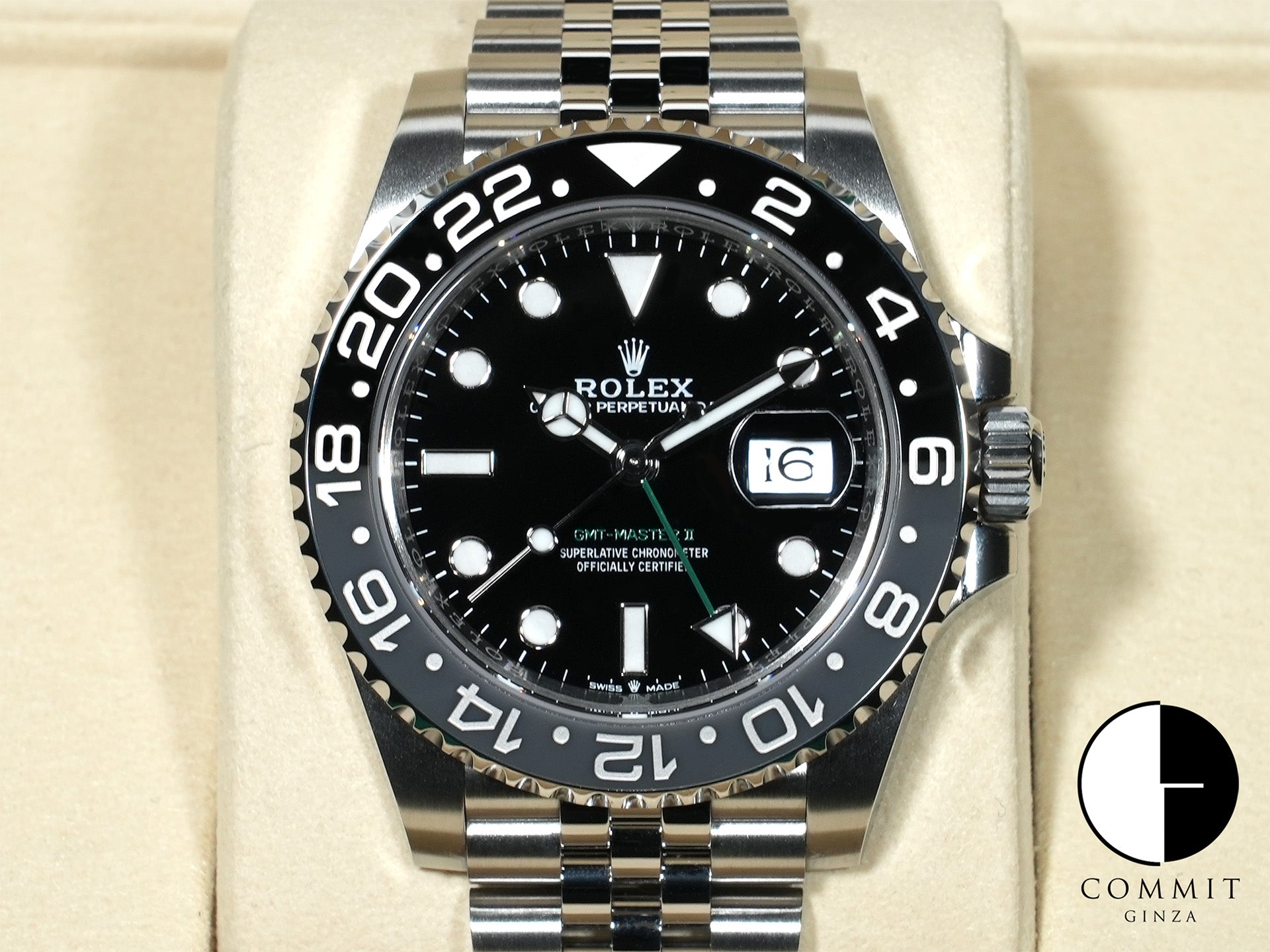 ロレックス GMTマスターII Ref.126710GRNR ステンレススチール ブラック文字盤 ジュビリーブレスレット 未使用 o7h2p9sb