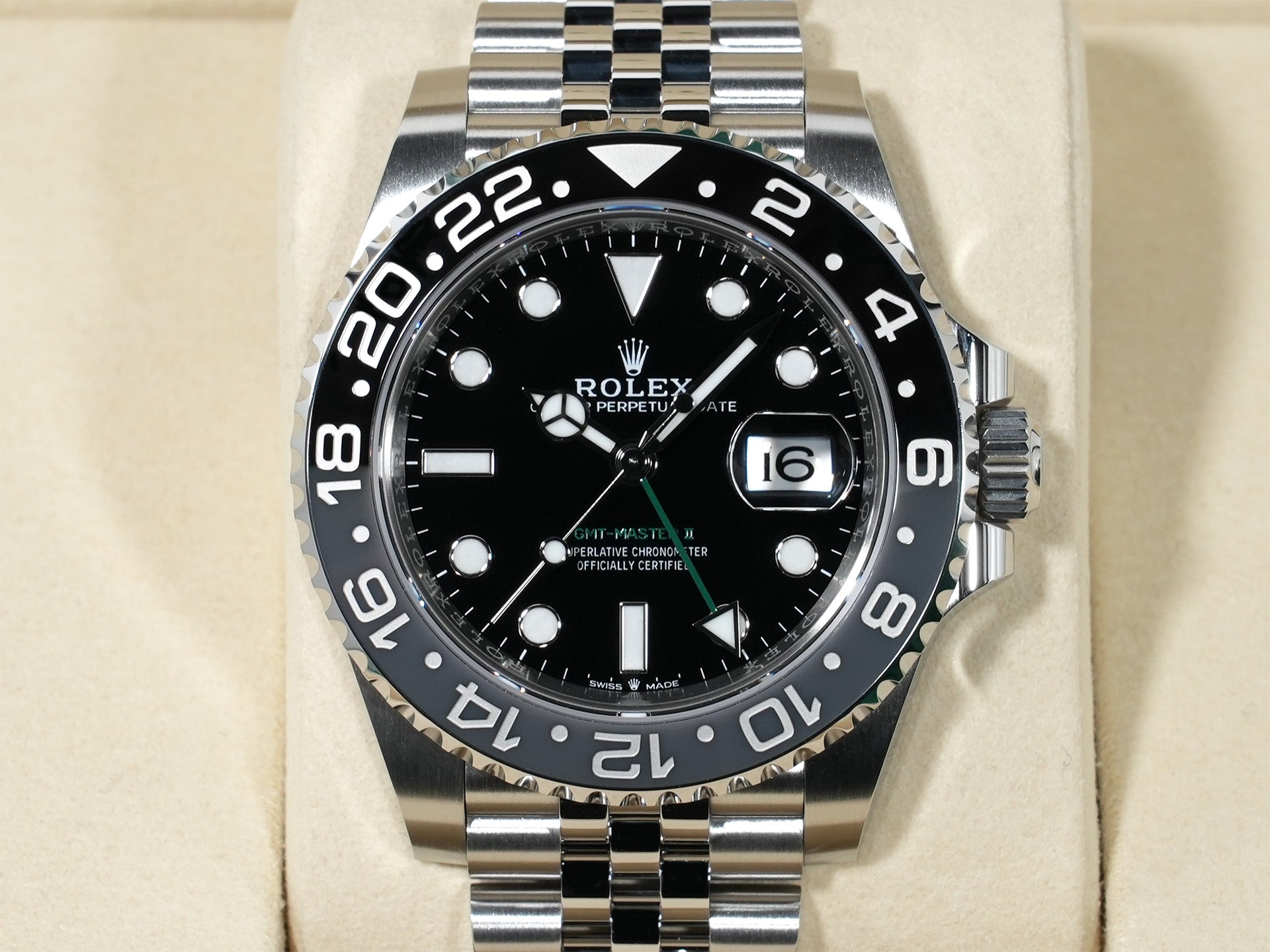 ロレックス GMTマスターII Ref.126710GRNR ステンレススチール ブラック文字盤 ジュビリーブレスレット 未使用 kac2ehex