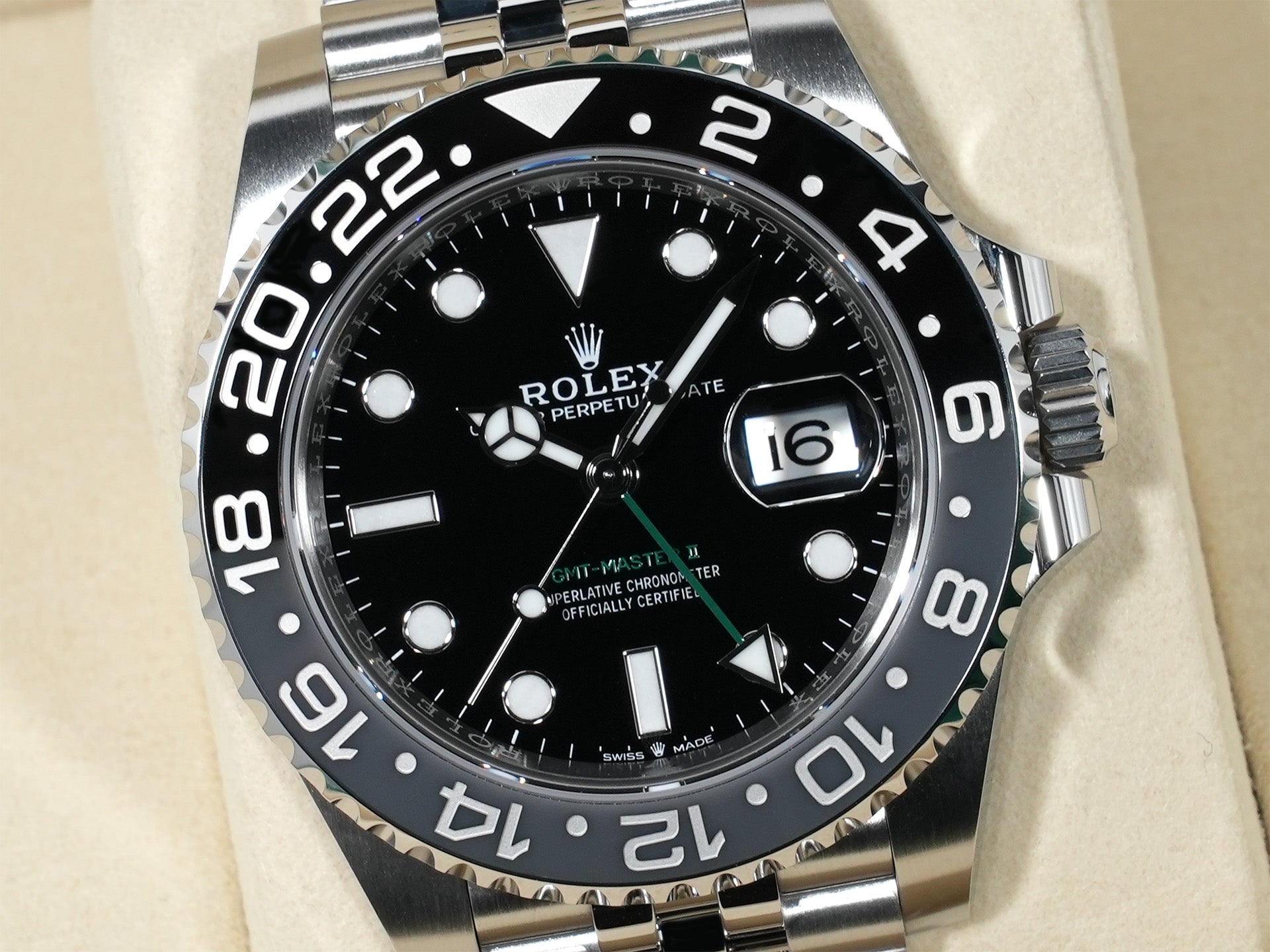 ロレックス GMTマスターII Ref.126710GRNR ステンレススチール ブラック文字盤 ジュビリーブレスレット 未使用 kac2ehex