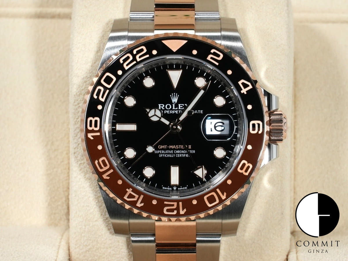 ロレックス GMTマスターII Ref.126711CHNR ステンレススチール/エバーローズゴールド ブラック文字盤 オイスターブレスレット 美品 n86q9rpf
