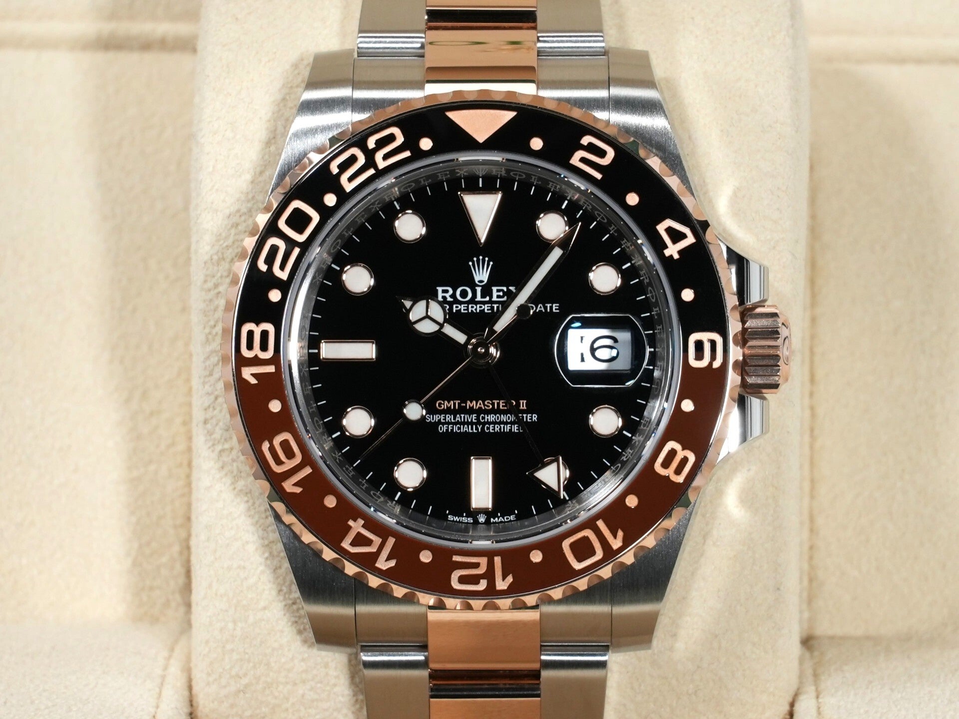 ロレックス GMTマスターII Ref.126711CHNR ステンレススチール/エバーローズゴールド ブラック文字盤 オイスターブレスレット 美品 n86q9rpf