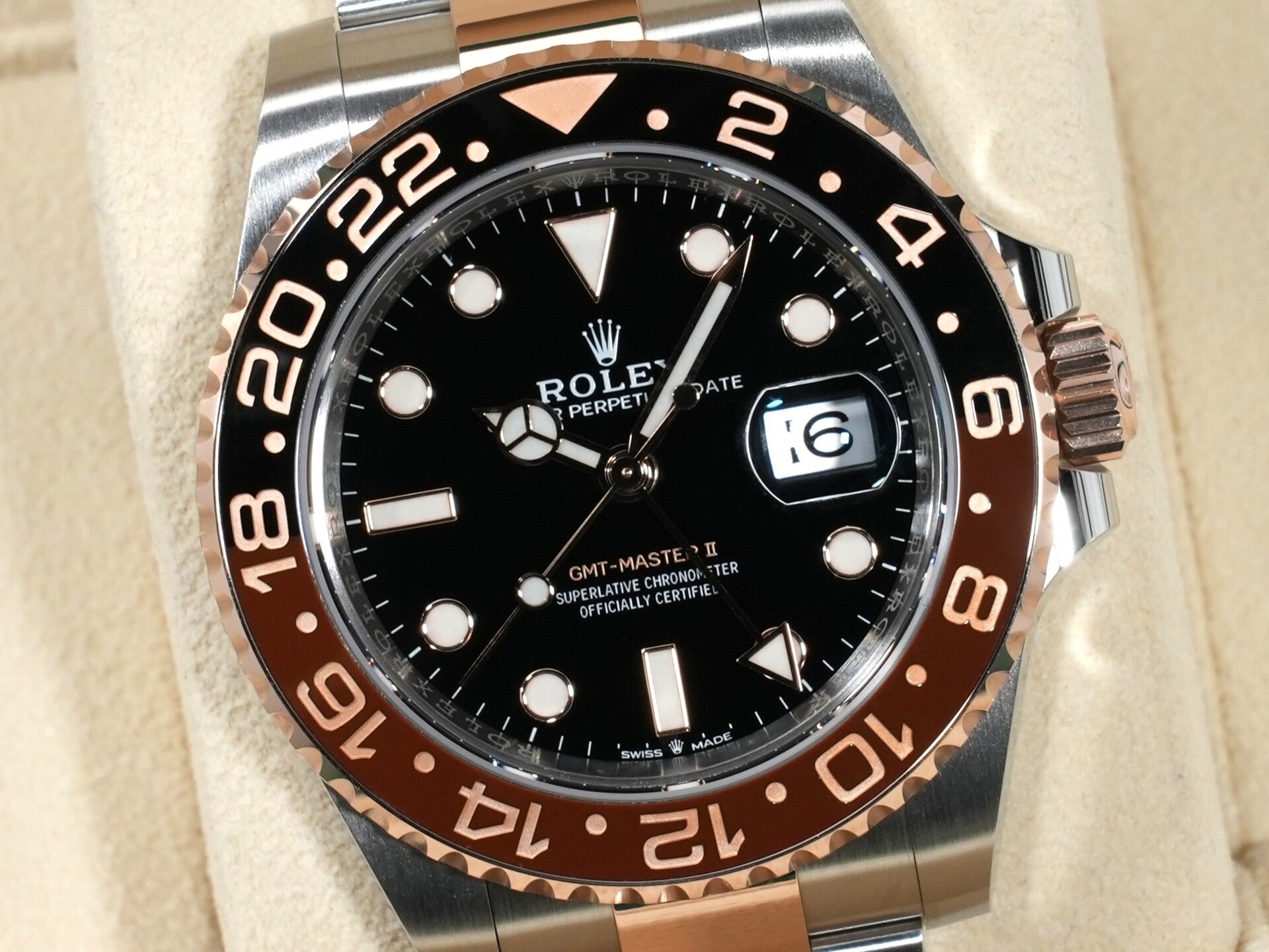 ロレックス GMTマスターII Ref.126711CHNR ステンレススチール/エバーローズゴールド ブラック文字盤 オイスターブレスレット 美品 n86q9rpf