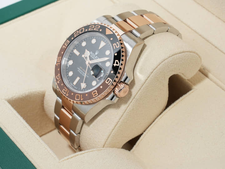 ロレックス GMTマスターII Ref.126711CHNR ステンレススチール/エバーローズゴールド ブラック文字盤 オイスターブレスレット 美品 n86q9rpf