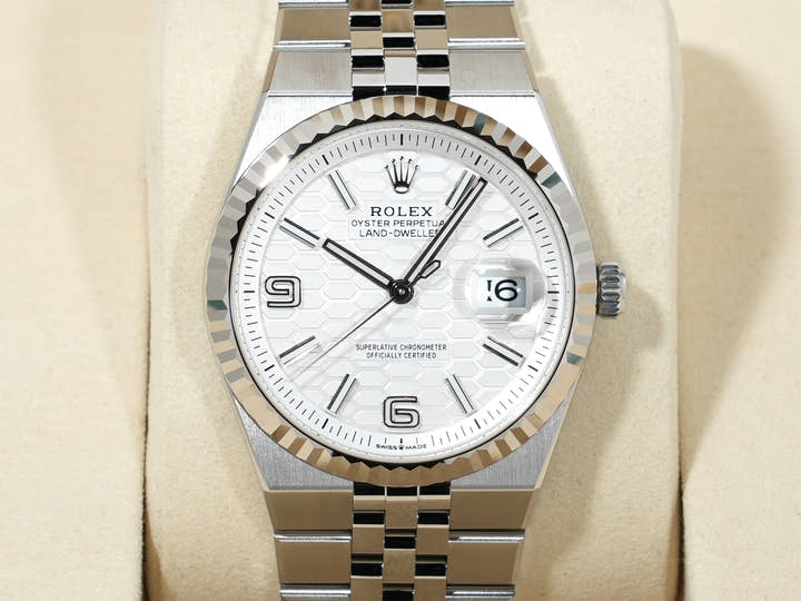 ロレックス ランドドゥエラー Ref.127234 ステンレススチール/ホワイトゴールド ホワイト文字盤 ジュビリーブレスレット 未使用 xvqa3j3y