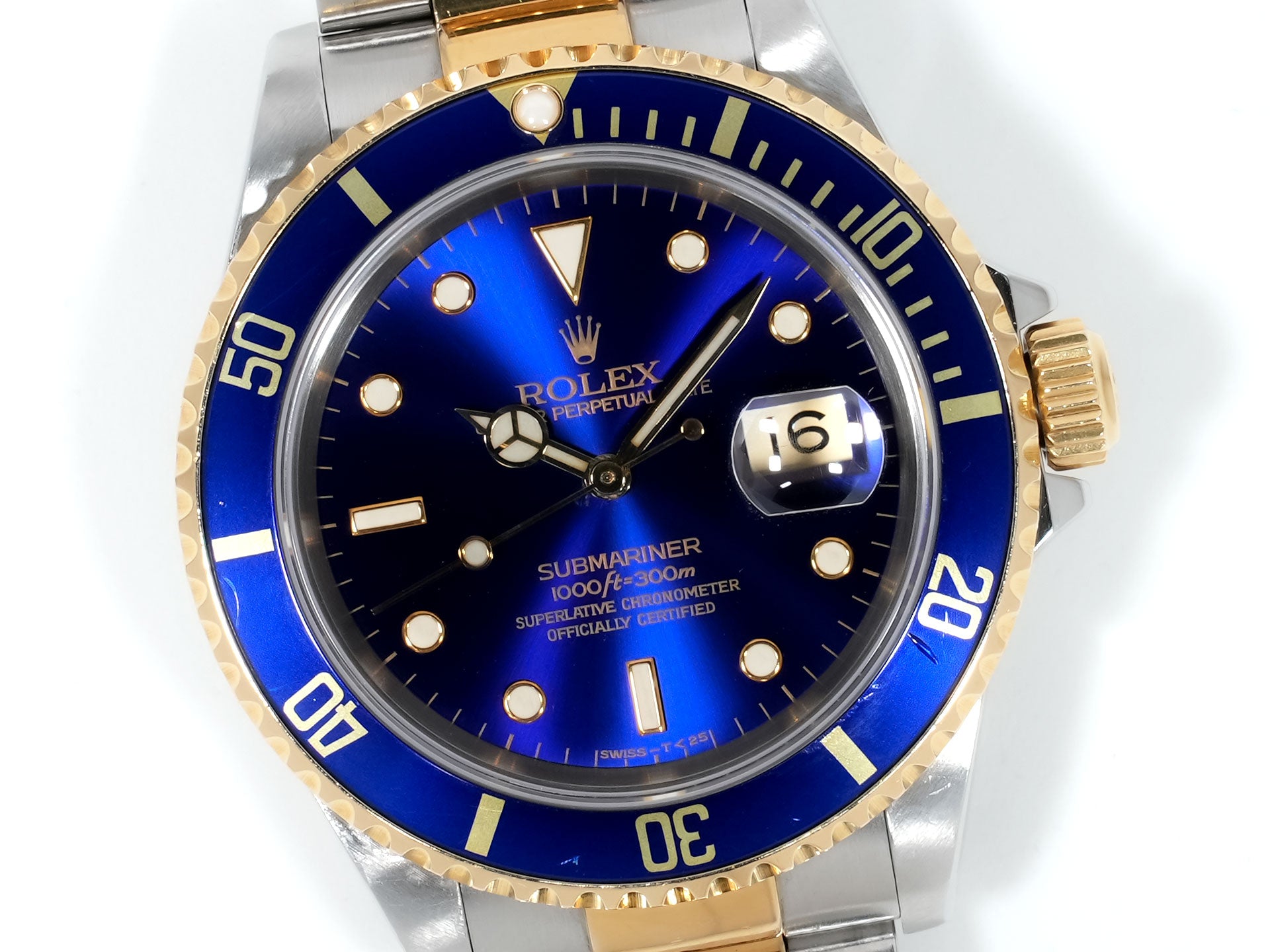 ロレックス サブマリーナー デイト Ref.16613 ステンレススチール/イエローゴールド ブルー文字盤 中古 4zbzf723