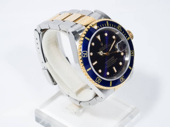 ロレックス サブマリーナー デイト Ref.16613 ステンレススチール/イエローゴールド ブルー文字盤 中古 4zbzf723