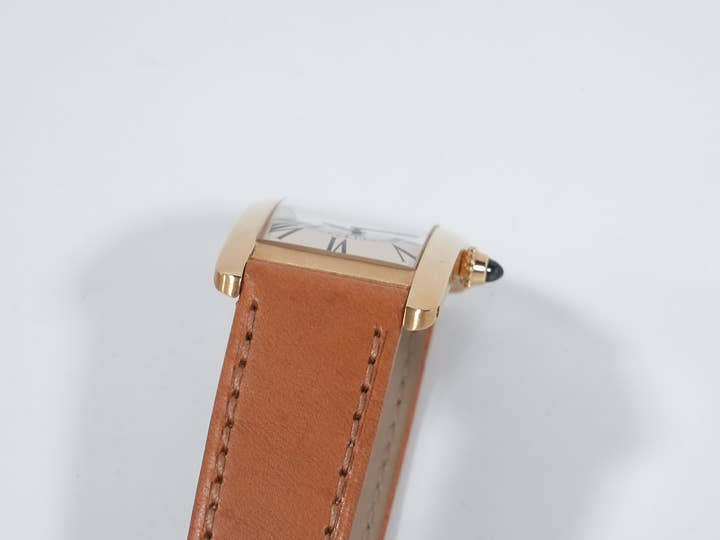 カルティエ タンク サントレ Ref.WGTA0057 イエローゴールド ベージュ文字盤 中古 5t8x23po