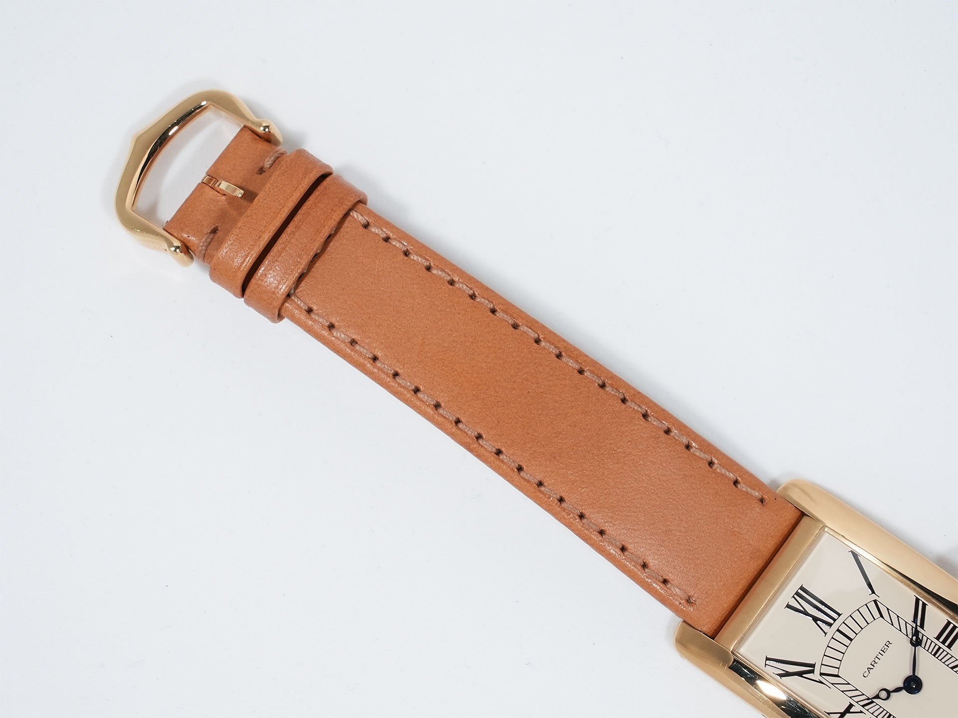 カルティエ タンク サントレ Ref.WGTA0057 イエローゴールド ベージュ文字盤 中古 5t8x23po