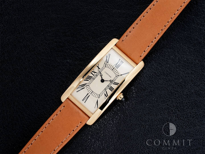 カルティエ タンク サントレ Ref.WGTA0057 イエローゴールド ベージュ文字盤 中古 5t8x23po