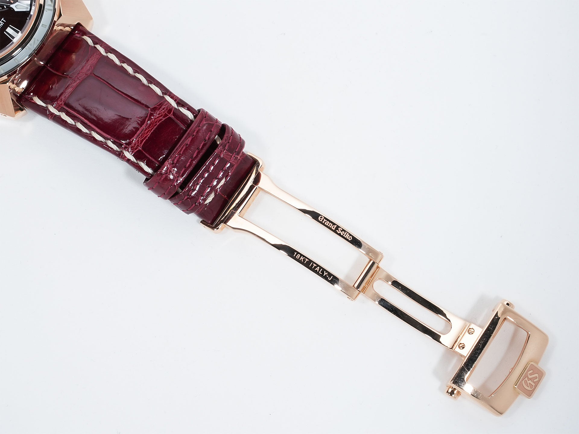 グランドセイコー スポーツコレクション スプリングドライブ20周年記念限定モデル Ref.SBGC230 ピンクゴールド ダークレッド文字盤 中古 mf78oi48