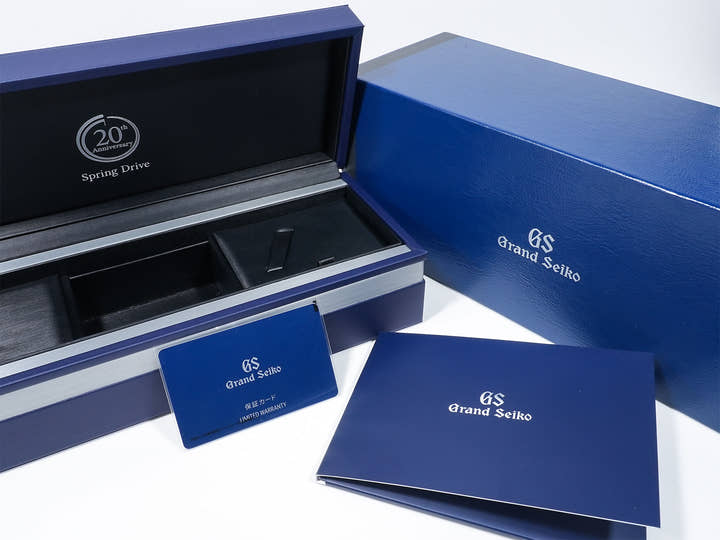 グランドセイコー スポーツコレクション スプリングドライブ20周年記念限定モデル Ref.SBGC230 ピンクゴールド ダークレッド文字盤 中古 mf78oi48