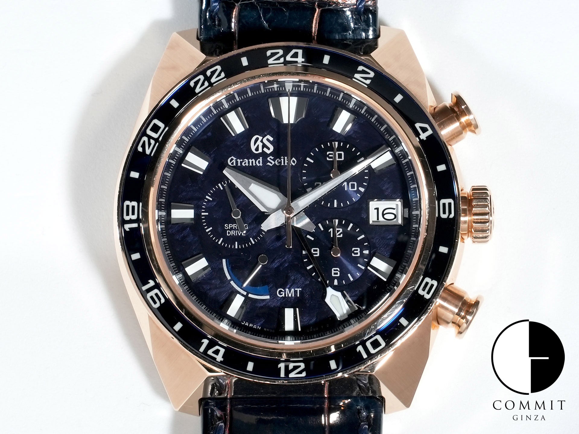 グランドセイコー スポーツコレクション グランドセイコー60周年記念限定モデル Ref.SBGC238 ピンクゴールド ブルー文字盤 中古 p7pvheir