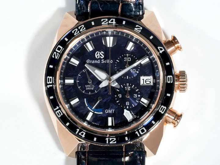 グランドセイコー スポーツコレクション グランドセイコー60周年記念限定モデル Ref.SBGC238 ピンクゴールド ブルー文字盤 中古 p7pvheir