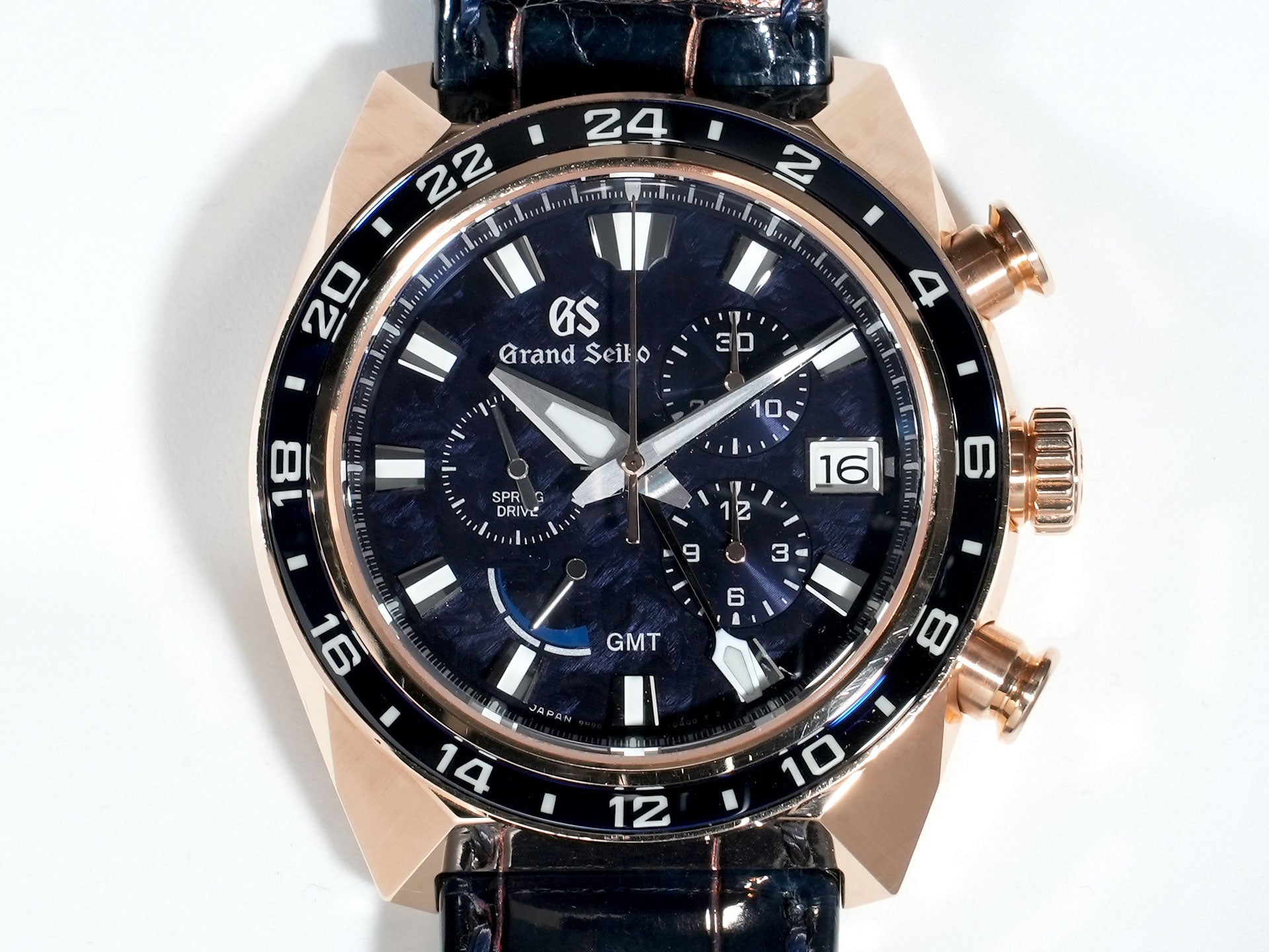グランドセイコー スポーツコレクション グランドセイコー60周年記念限定モデル Ref.SBGC238 ピンクゴールド ブルー文字盤 中古 p7pvheir