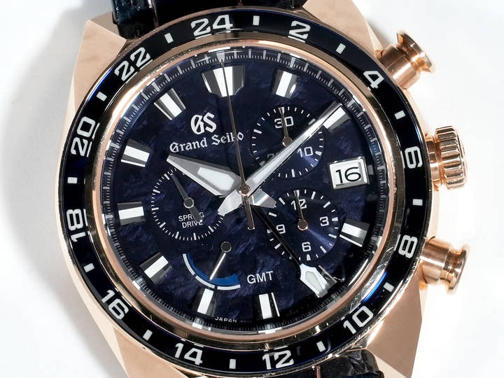 グランドセイコー スポーツコレクション グランドセイコー60周年記念限定モデル Ref.SBGC238 ピンクゴールド ブルー文字盤 中古 p7pvheir
