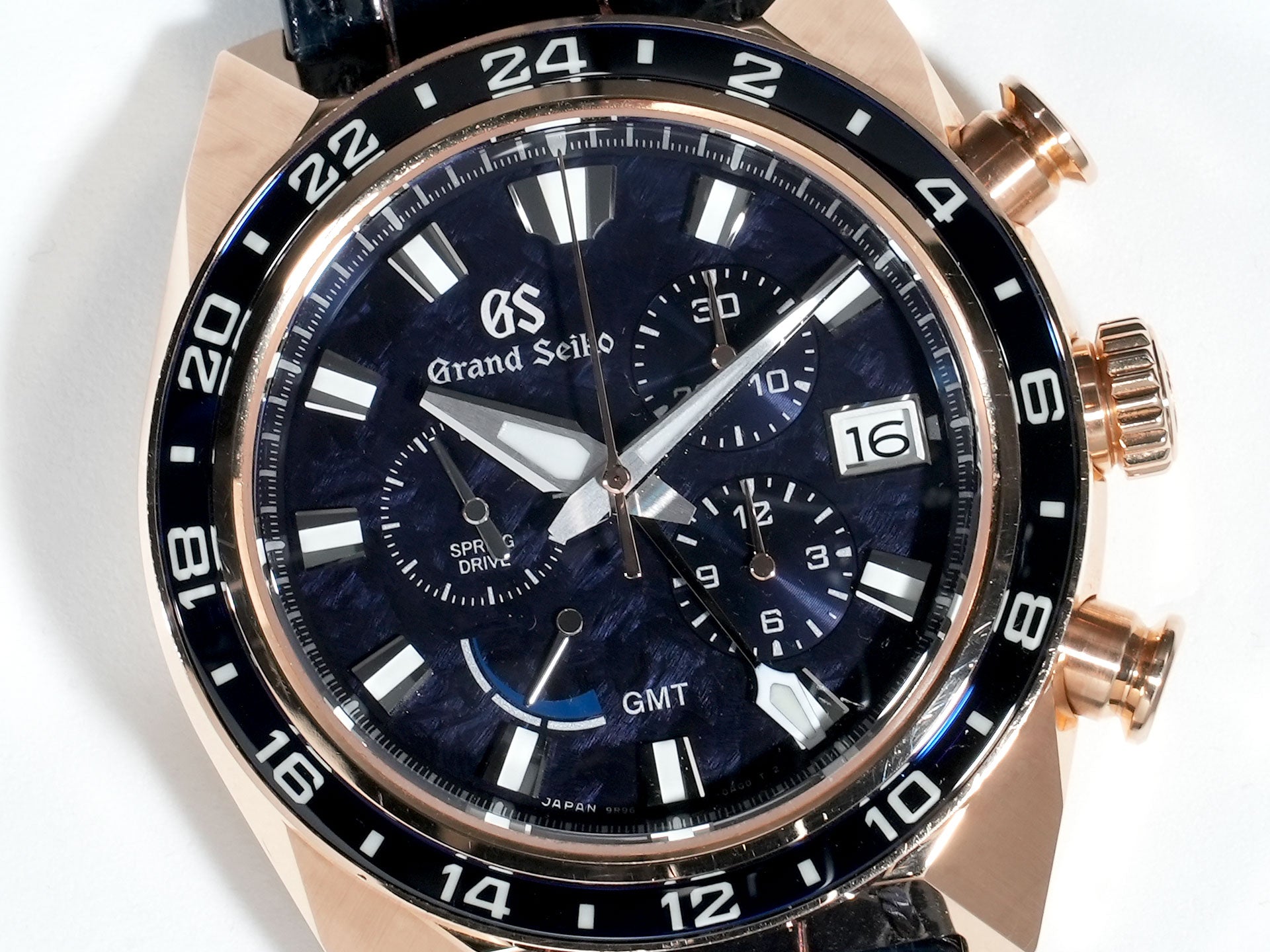 グランドセイコー スポーツコレクション グランドセイコー60周年記念限定モデル Ref.SBGC238 ピンクゴールド ブルー文字盤 中古 p7pvheir