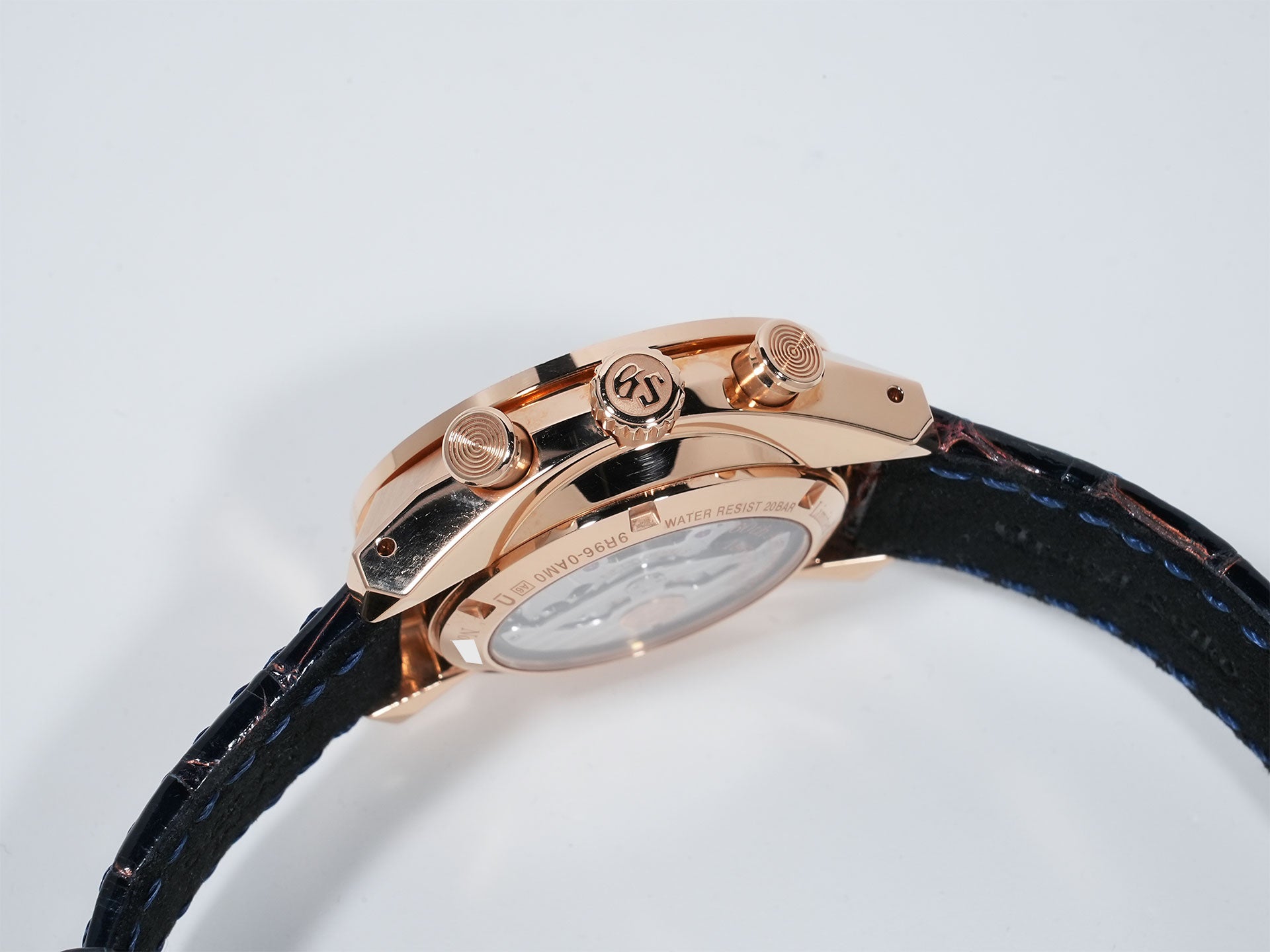 グランドセイコー スポーツコレクション グランドセイコー60周年記念限定モデル Ref.SBGC238 ピンクゴールド ブルー文字盤 中古 p7pvheir