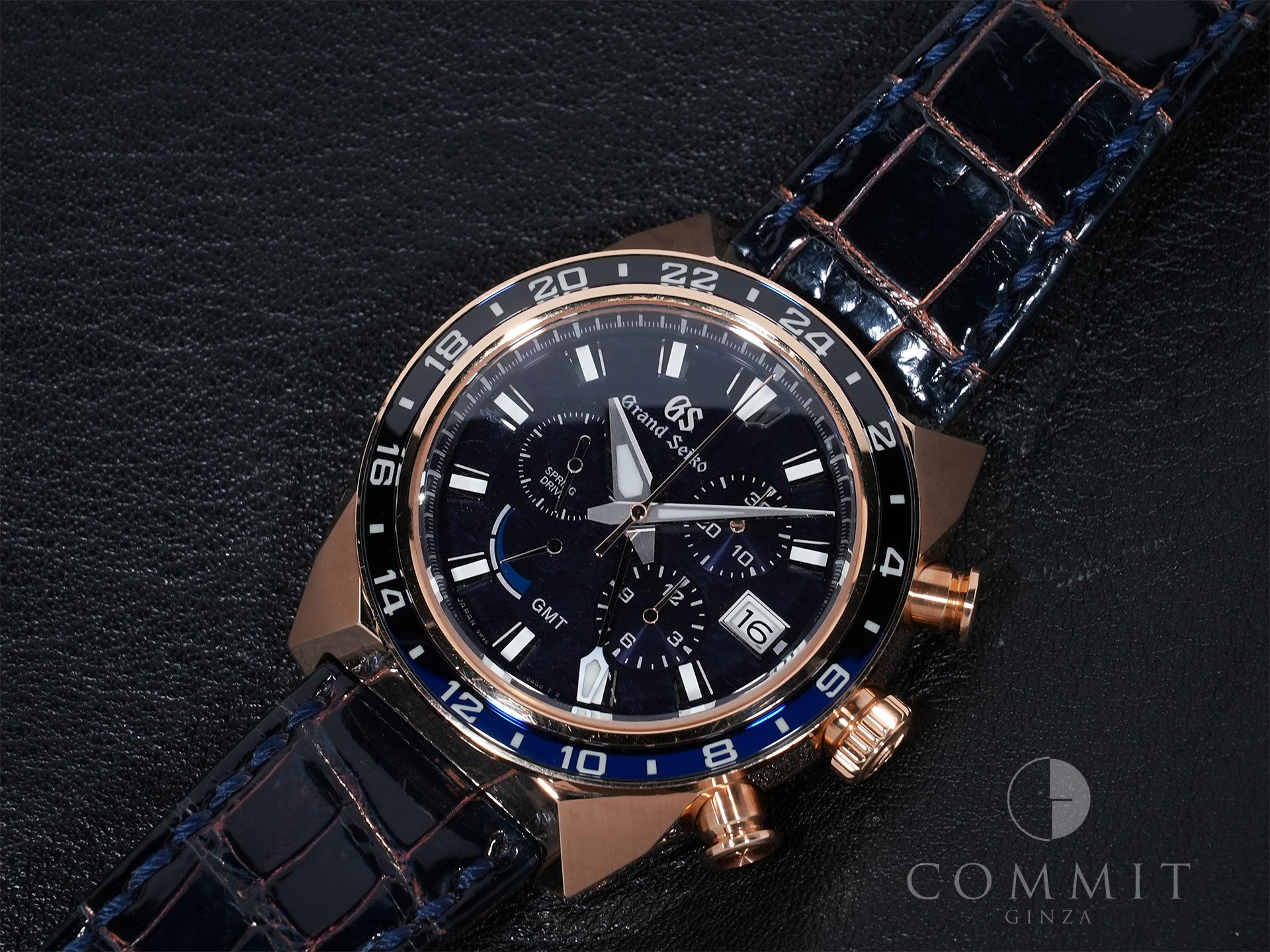 グランドセイコー スポーツコレクション グランドセイコー60周年記念限定モデル Ref.SBGC238 ピンクゴールド ブルー文字盤 中古 p7pvheir