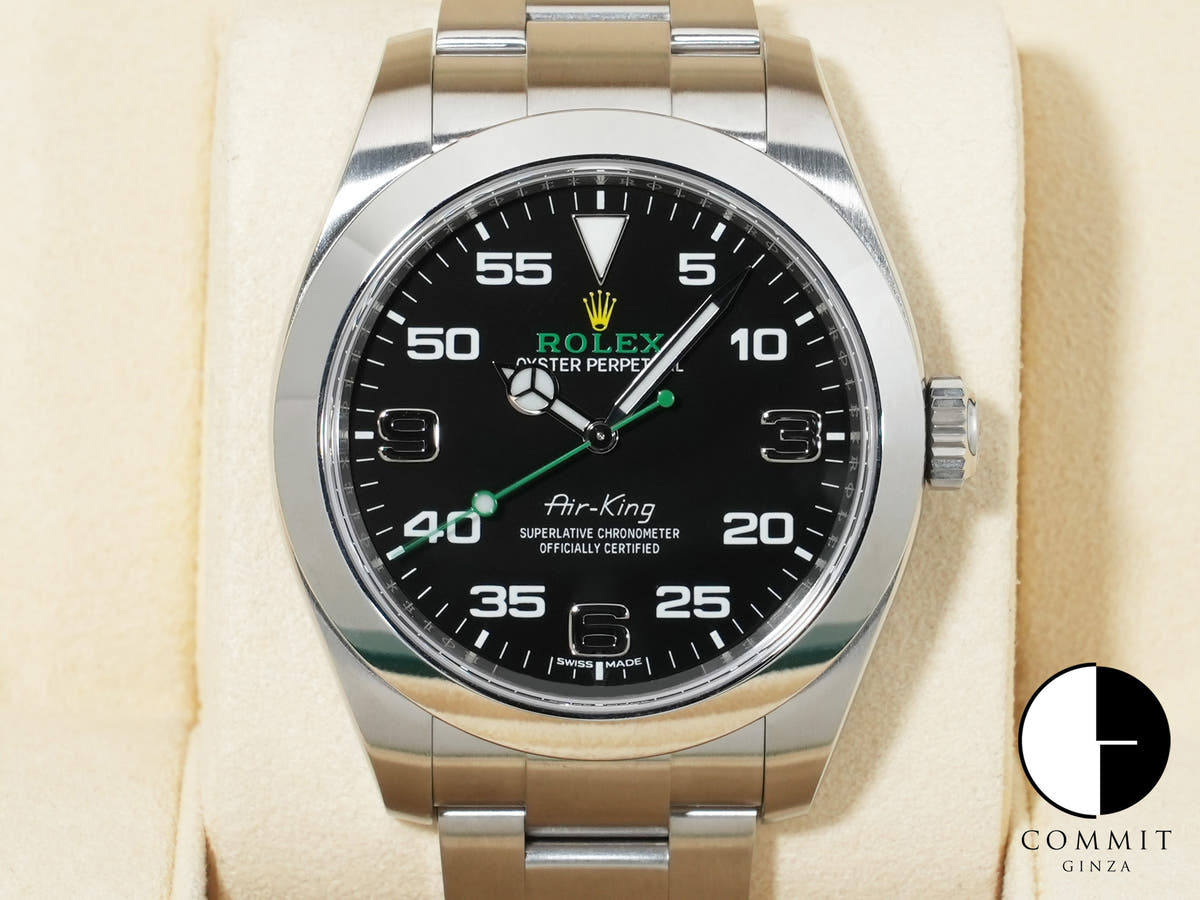 ロレックス エアキング Ref.116900 ステンレススチール ブラック文字盤 オイスターブレスレット 未使用 t7xcckjm