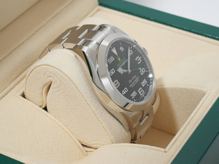 ロレックス エアキング Ref.116900 ステンレススチール ブラック文字盤 オイスターブレスレット 未使用 t7xcckjm