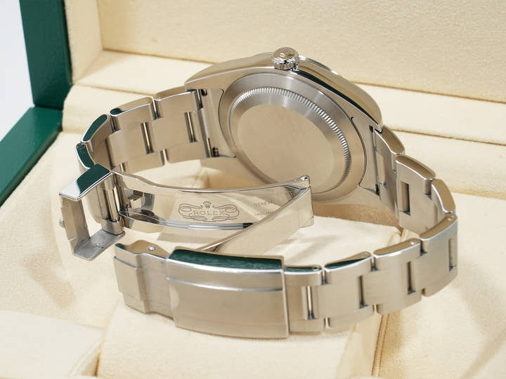 ロレックス エクスプローラーI 鏡面ブラックアウト Ref.214270 ステンレススチール ブラック文字盤 オイスターブレスレット 中古 5yh74i6w