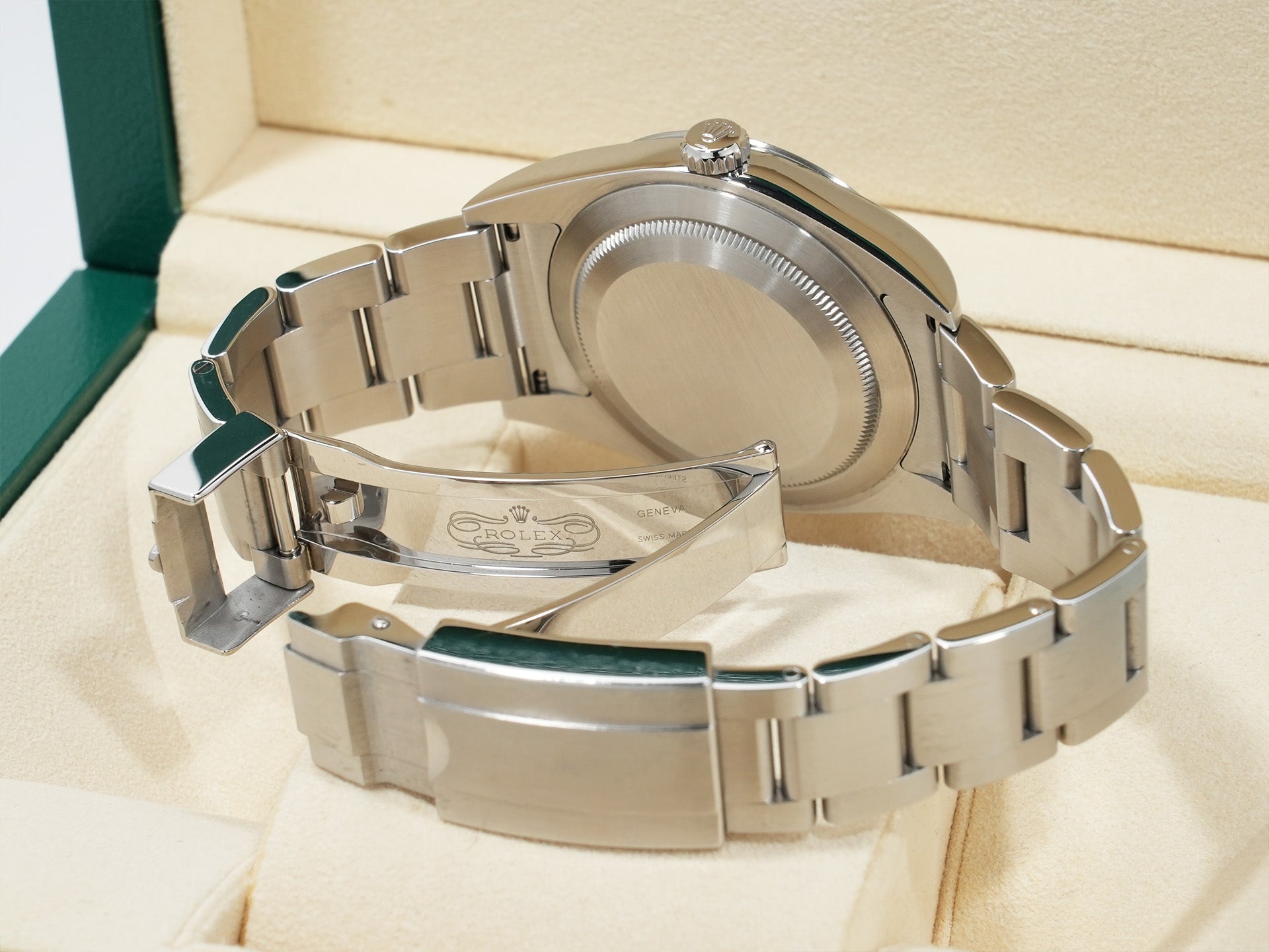 ロレックス エクスプローラーI 鏡面ブラックアウト Ref.214270 ステンレススチール ブラック文字盤 オイスターブレスレット 中古 5yh74i6w