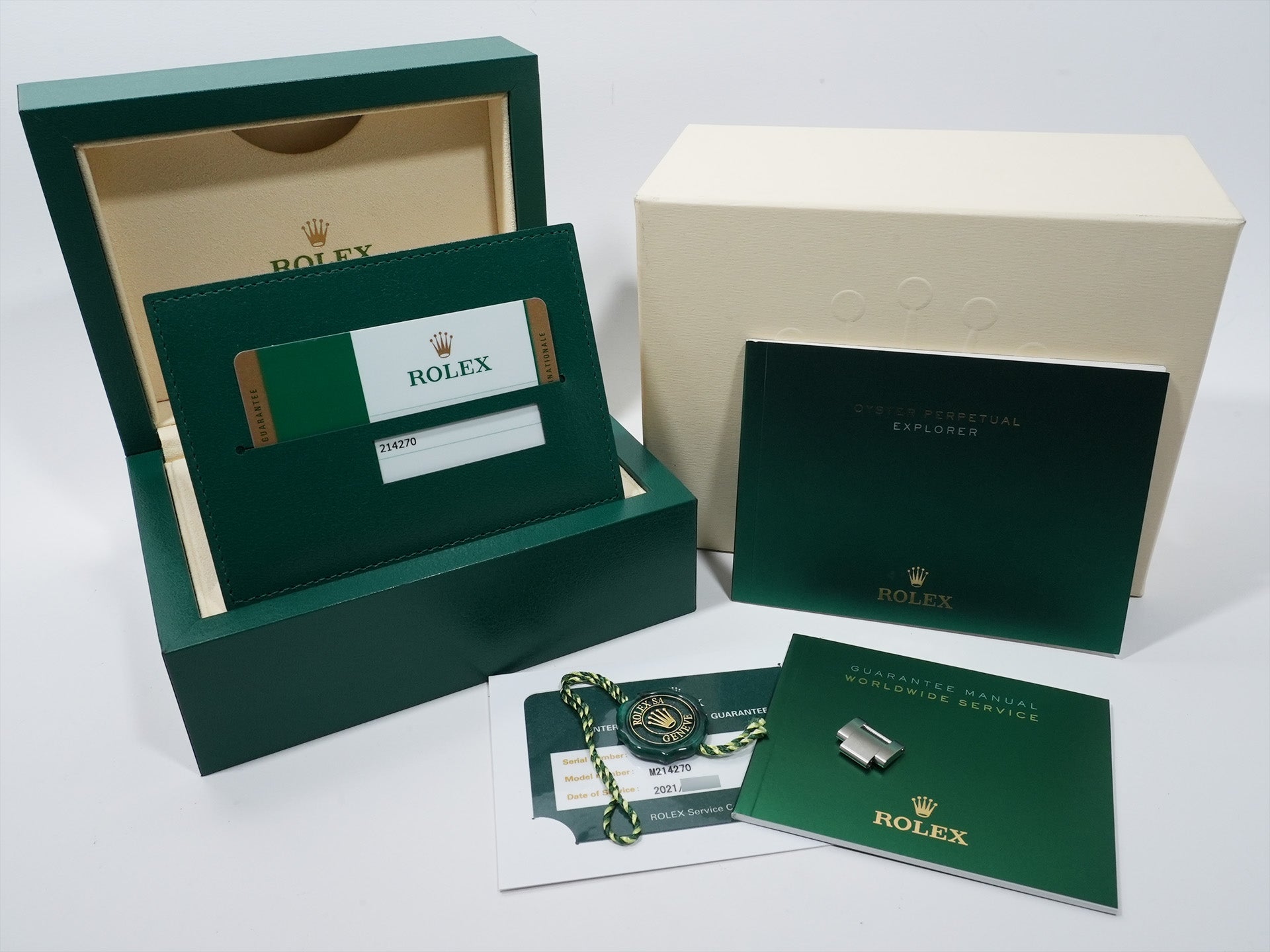 ロレックス エクスプローラーI 鏡面ブラックアウト Ref.214270 ステンレススチール ブラック文字盤 オイスターブレスレット 中古 5yh74i6w