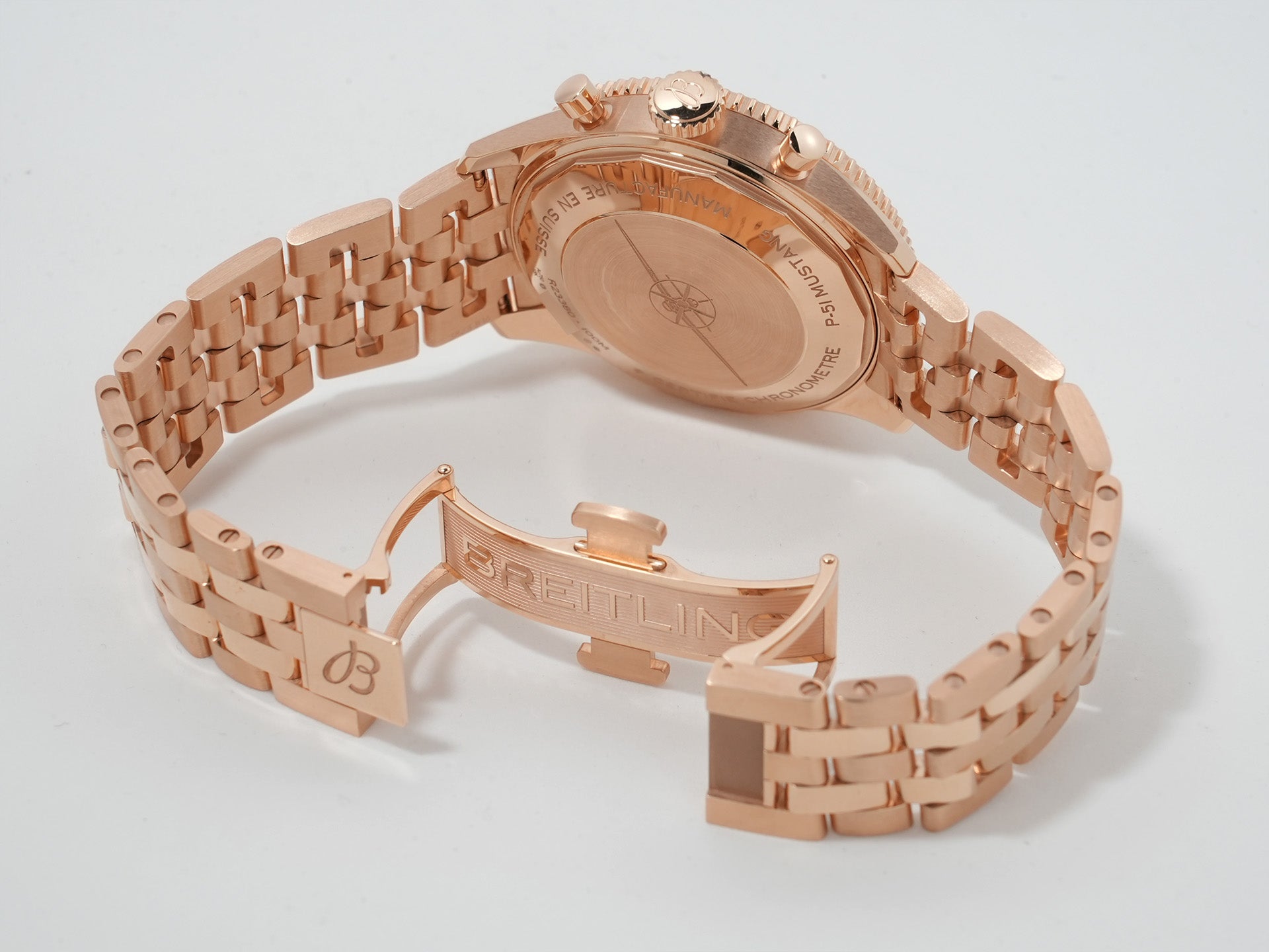 ブライトリング クラシック アヴィ クロノグラフ 42 P-51 マスタング Ref.R233801A1B1R1 レッドゴールド グレー文字盤 美品 wboret2g