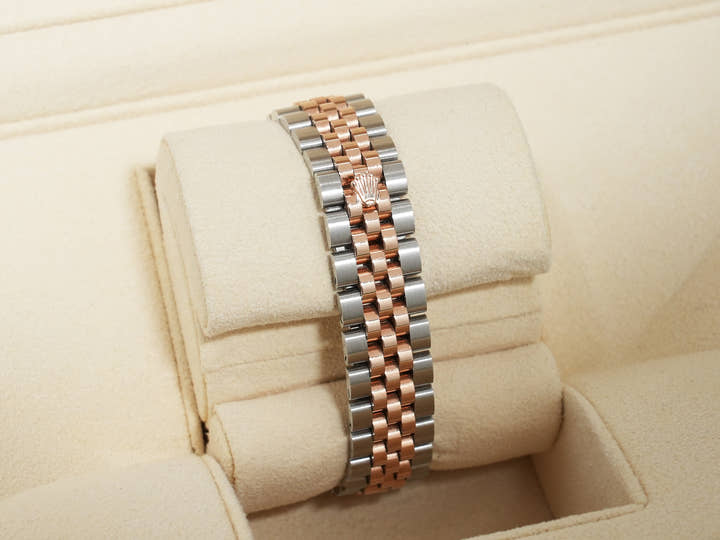 ロレックス デイトジャスト28 Ref.279381RBR ステンレススチールxエバーローズゴールド ホワイトシェルx10Pダイヤ文字盤 美中古 nnddb3uq