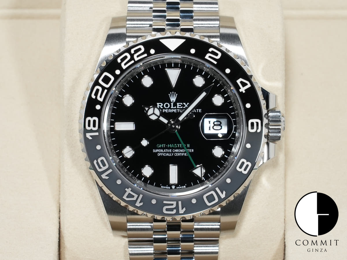 ロレックス GMTマスターII Ref.126710GRNR ステンレススチール ブラック文字盤 ジュビリーブレスレット 未使用 bpmpzj77