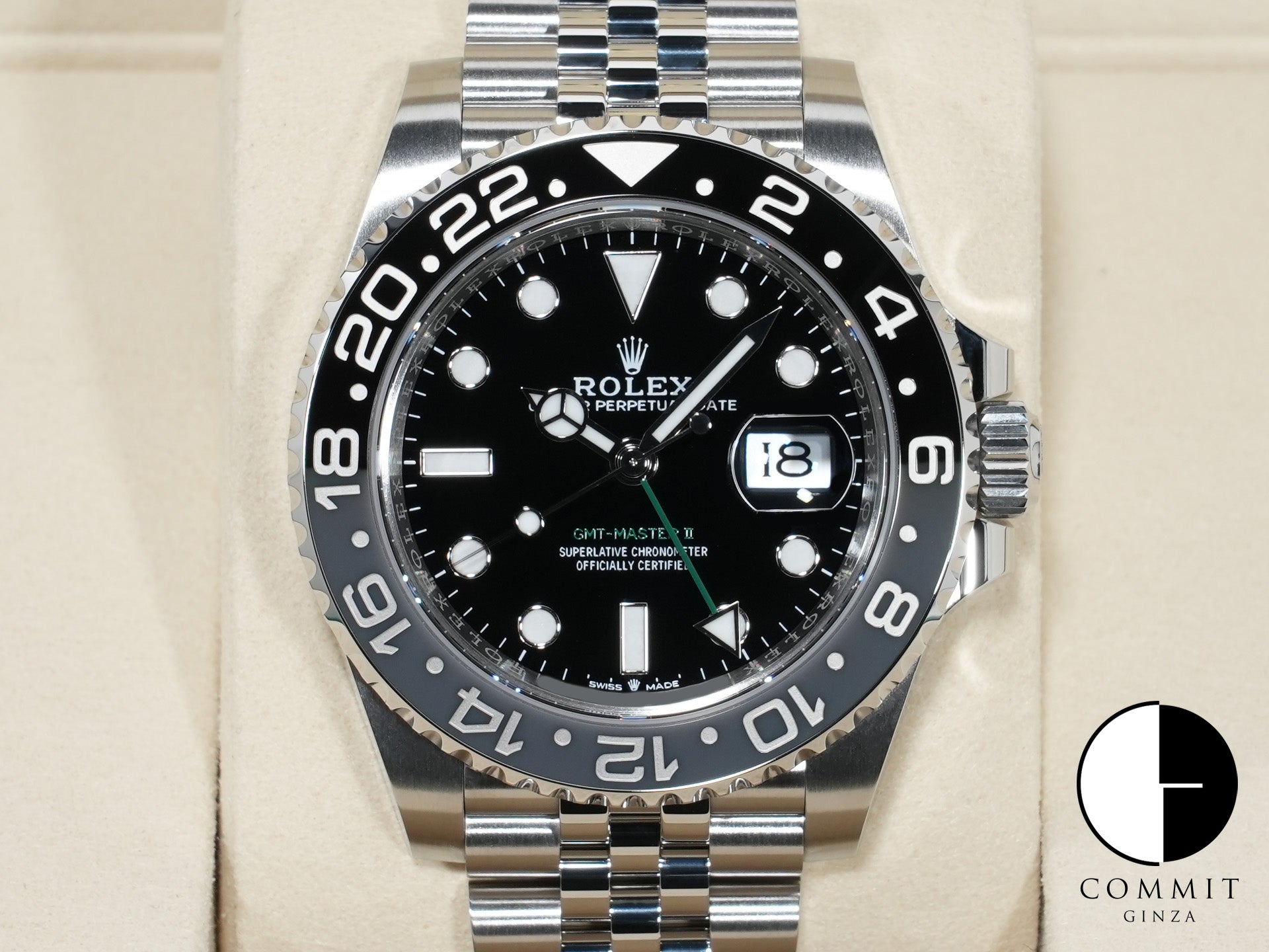ロレックス GMTマスターII Ref.126710GRNR ステンレススチール ブラック文字盤 ジュビリーブレスレット 未使用 bpmpzj77