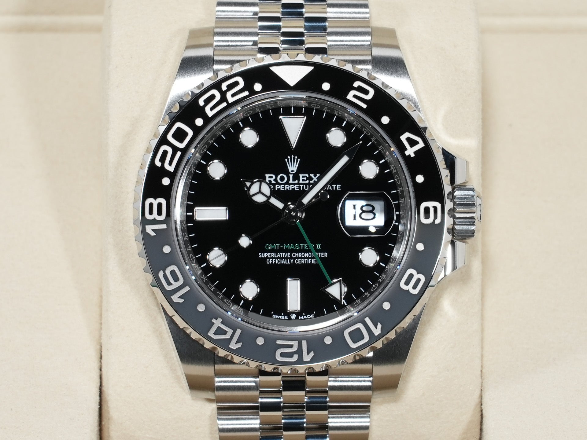 ロレックス GMTマスターII Ref.126710GRNR ステンレススチール ブラック文字盤 ジュビリーブレスレット 未使用 bpmpzj77